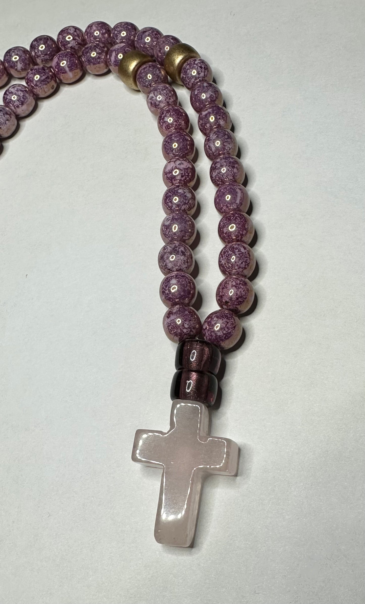 50-bead glass “gemstone” prayer rope chotki komboskini