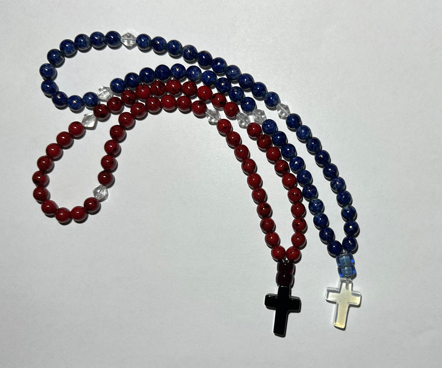 50-bead glass “gemstone” prayer rope chotki komboskini