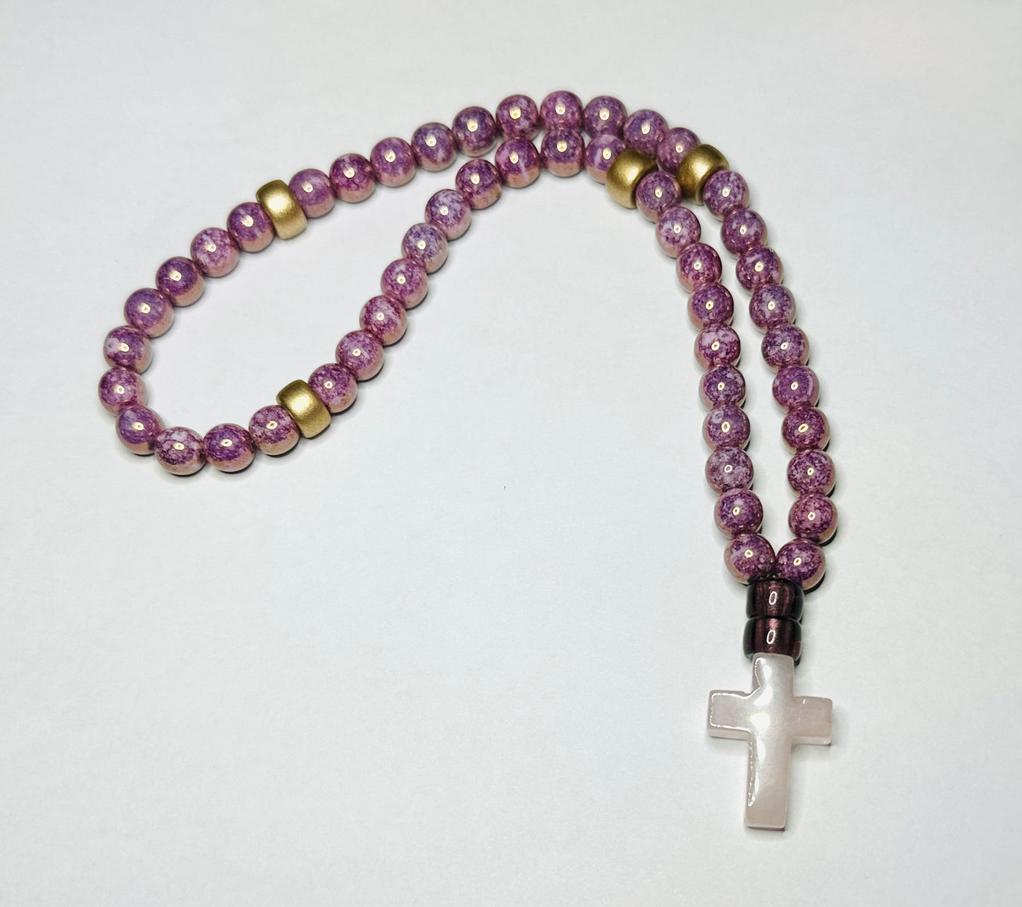 50-bead glass “gemstone” prayer rope chotki komboskini