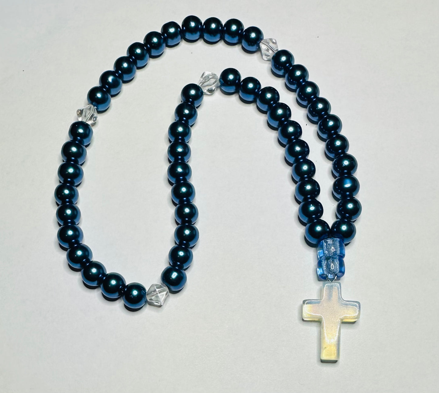 50-bead glass “pearl” prayer rope chotki komboskini