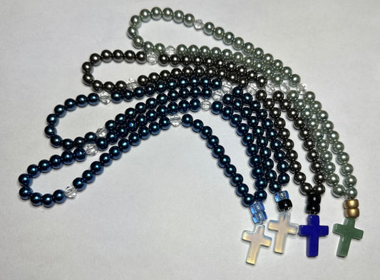 50-bead glass “pearl” prayer rope chotki komboskini